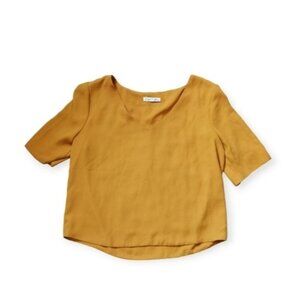 DEX CROP Top Mustard Top Shirt Small